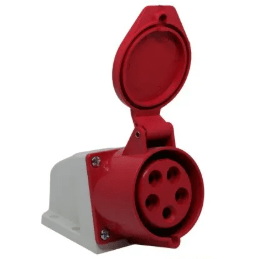 Toma de sobreponer roja