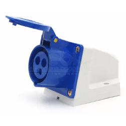 Toma de sobreponer azul